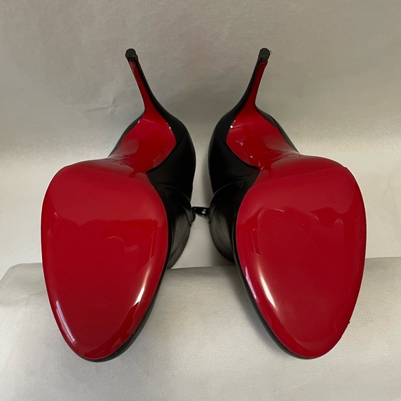 Christian Louboutin Bellisima  100mm , 1/4 inch platform bootie kid leather EU38 - Picture 6 of 16
